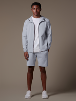 Ensemble veste coupe-vent légère à capuche et short pour homme, fermeture éclair intégrale, tenue de sport d'extérieur, ensemble athlétique décontracté deux pièces