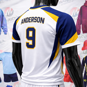 Fabricant de maillots de football personnalisés OEM, maillot sublimé respirant à séchage rapide 100% polyester, nom et numéro du joueur, athlétique - Product Image 4