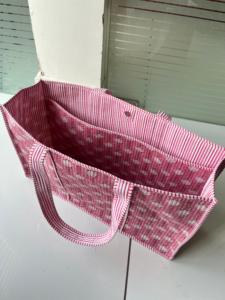Bolso Tote Acolchado de Algodón, Tela Natural, Estampado Floral a Mano, Estampado Indio, Bolso de Hombro para Viajes y Compras - Product Image 3
