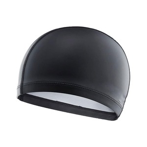 Bonnet de bain en silicone uni, unisexe, ajustement élastique, design imperméable - Product Image 1