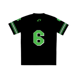 เสื้อฟุตบอลอเมริกันตาข่ายสีเขียวดำแบบกำหนดเอง ยูนิเซ็กซ์ ระบายอากาศได้ดี คอวี ชุดทีม น้ำหนักเบา ชุดกีฬา ชุดฟุตบอล - Product Image 5