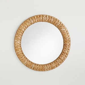 Handwoven Seagrass Round Wall <b>Mirror</b> Rustic Bohemian for Bedroom Living Room Natural Home Decoration Made in Vietnam - Product Image 1