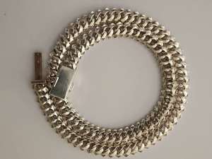 Collar de Cadena Cubana de Plata 925 con Diamantes de Moissanita, Corte Brillante, Joyería Hip Hop, Regalo para Amigos, Ideal para Fiestas - Product Image 3