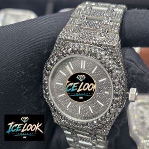 Reloj Mecánico Ice Look con Esfera de Cristal, Reloj de Pulsera con Correa de Diamantes de Imitación, Joyería de Moda de Lujo - Product Image 4