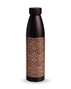 Bouteille d'eau en cuivre antique martelé à texture ponctuée, gourde en cuivre pur étanche, idéale pour les boissons ayurvédiques et sportives – Vente en gros - Product Image 4