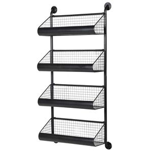 Luxury <b>Iron</b> Wall Hanging Basket Featuring Elegant Metal Finish For Modern Home Kitchen And Bathroom Storage - Product Image 3