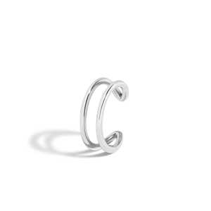 Aro Doble para Oreja, Diseño Simple y Liso, Abierto, Sin Necesidad de Perforación, Pieza Única Apilable, Oro Sólido de 14k y 18k para Mujer - Product Image 3