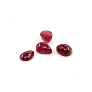 Rubíes naturales de Bangkok calibrados en forma de pera de 6x9 mm, rubíes naturales sueltos en forma de cabujón para la fabricación de joyas, listos para usar. - Product Image 3