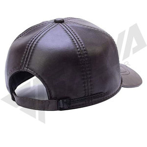 Gorra de béisbol de cuero genuino al por mayor, lavada con agua caliente, para hombres y mujeres - Product Image 3