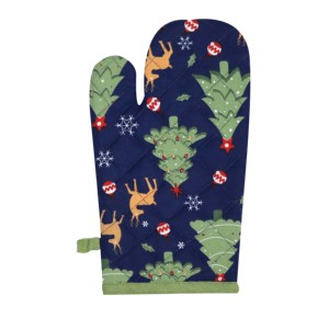 Nouvelle collection de Noël, magnifiques motifs imprimés, gants de four 100% coton pour la cuisine, 100% OEM, bonne qualité. - Product Image 3