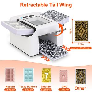 Barajadora de Cartas Profesional de 2 Mazos, Recargable, Automática y Manual, para Texas Hold'em y UNO, Máquina Barajadora de Alta Calidad - Product Image 2