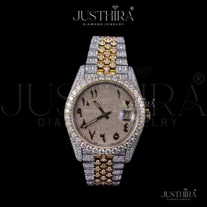 Reloj de Lujo con Diamantes Moissanite de Excelente Calidad y Cristal de Zafiro para Hombre, Estilo Hip Hop, Disponible en Grandes Cantidades - Product Image 5