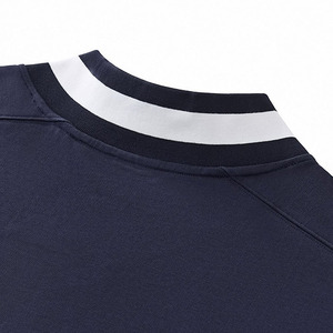 In Stock Ready to Ship Streetwear Wholesale ODM Blank 380gsm 100% Cotton Old Money <b>Style</b> V-Neck Colorblock Boxy Sweatshirt - Product Image 2