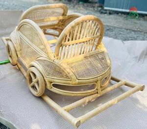Chaise pivotante pour enfants Cloud, style voiture tropicale, siège bébé écologique, design tissé naturel - Product Image 1