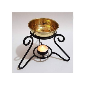High Quality Hand Made Decorative Vintage Aroma Oil Burner Warmer <b>Tealight</b> Glass Candle Jar Holder for Decoration Home Decor - Product Image 3