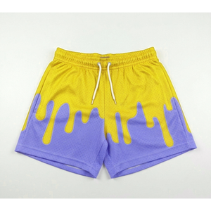 Breathable Eco-Friendly Quick Dry Men's 100% Cotton Casual Baseball <b>Shorts</b> Mesh Elastic Waistband Solid Custom Colors Digital - Product Image 5