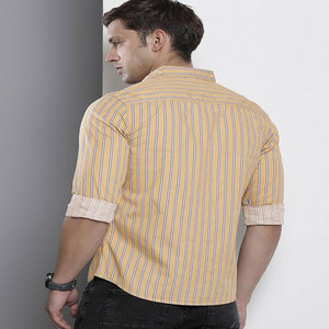 Chemises personnalisées pour hommes Chemises de bureau formelles pour hommes Chemise décontractée en coton à manches longues à col montant - Product Image 5