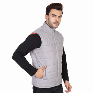 Gilet matelassé sans manches uni pour homme, meilleure qualité, 100% polyester, avec impression de logo personnalisée. - Product Image 3