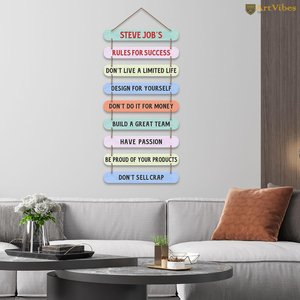 Letrero de Madera con las Reglas del Éxito de Steve Jobs, Decoración Moderna para el Hogar, Regalo Artístico para la Oficina - Product Image 3