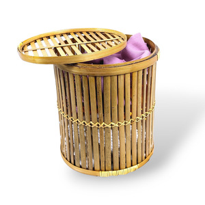 Versatile storage bins for organising wholesale <b>bamboo</b> trash bin cheap price natural fiber <b>basket</b> - Product Image 5
