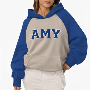 Sweat-shirt long à capuche oversize pour femme, en polaire douce tissée, chaud, décontracté, ample, style urbain, avec logo frontal, idéal pour l'hiver - Product Image 6