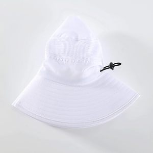 Unisex White Wide Brim 3D Embroidery Laminated Sun <b>Hat</b> Adjustable Strap Mesh Breathable Outdoor <b>Summer</b> Casual for Adults - Product Image 5