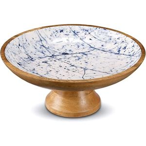 Frutero de Madera Hecho a Mano con Pedestal, Tazón de Servir de Madera de Acacia Natural Ecológica, Plato Decorativo Vintage de Grado Alimenticio al por Mayor - Product Image 6