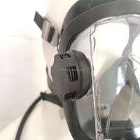 Masque de plongée intégral - Prêt pour la communication avec régulateur équilibré, double joint en silicone et harnais 5 points