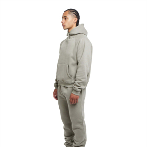 Sweat à capuche surdimensionné en molleton 100 % coton français de luxe pour homme, brodé sur mesure, idéal pour l'hiver, prix abordable - Product Image 3