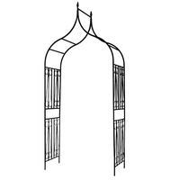 Arche de jardin moderne autoportante en métal thermolaqué pour extérieur, pergola en fer, treillis, portail, pour plantes grimpantes, patio et jardin, idéale pour mariages