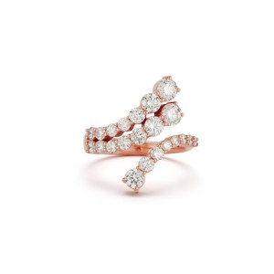 Anillo de declaración de oro de 14k y 18k y plata 925, anillo solitario clásico con diseño de retorcido y bypass para mujer, moderno anillo CVD creado en laboratorio, fabricado. - Product Image 6