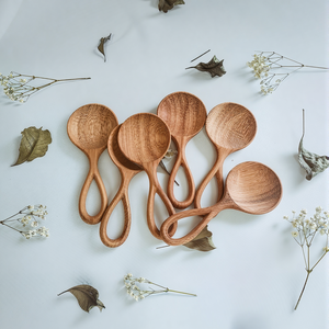 Cuchara de madera para bebé de estilo especial, cuchara corta natural hecha a mano para niños y niños pequeños, alimentos seguros y ecológicos sostenibles - Product Image 4