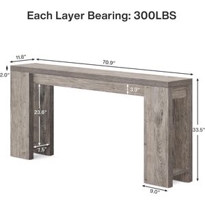 Wooden <b>Console</b> <b>Table</b> for <b>Sofa</b> Entryway or Accent Placement - Product Image 5
