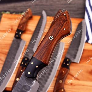 ชุดมีดเชฟเหล็กกล้าไร้สนิม 12C27 ตีขึ้นรูปด้วยมือ ด้ามไม้พะยูง คมกริบ ออกแบบตามหลักสรีรศาสตร์ ใบมีดขนาด 4.5-9 นิ้ว - Product Image 6