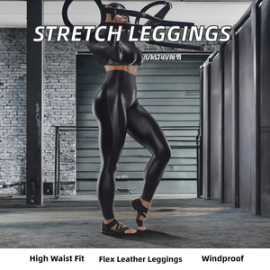 High Quality Women's Clothing New Design Stretch <b>Leather</b> High Waist Quick Dry <b>Leggings</b> Long Streetwear <b>Plus</b> <b>Size</b> Pants - Product Image 6