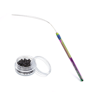 Enhebrador de lazo de tracción de cuentas de Micro anillo completo, herramienta de bucle de extensión de cabello, accesorio de estilismo, gancho, aguja, herramientas de extensión de cabello - Product Image 4