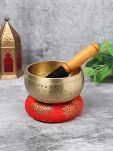 ขันเสียงทองเหลืองตีลายสำหรับการทำสมาธิ โยคะ และการบำบัดด้วยเสียง - Product Image 3