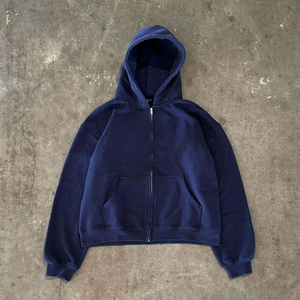 Ensemble de survêtement pour homme de haute qualité, personnalisé, en tissu molletonné français lourd, polyester uni, respirant, 2 en 1, avec fermeture éclair - Product Image 4