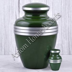 Elegant Handcrafted Aluminum Cremation Urn With <b>Beautiful</b> Floral Engravings Memorial Keepsake by Axiom Home Accents - Product Image 1