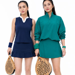 Women's Tennis Clothing <b>Set</b> Sleeveless Performance Tank and Athletic Skort Breathable Training Match Uniform with Custom - Product Image 6