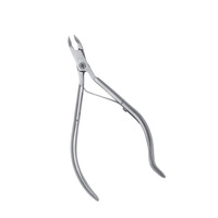 Pince à cuticules professionnelle en acier inoxydable à lame courbée, ouverture large, pointe acérée pour le soin des ongles, usage adulte, style simple