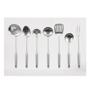 Nouveau produit le plus vendu : Cuillères de cuisine en acier inoxydable avec spatule fine, cuillère passoire et ustensiles de cuisine pour la maison - Product Image 1