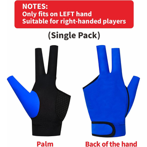 Guante de billar y snooker para mano derecha, medio dedo, poliéster, cierre de gancho y bucle, unisex, para uso deportivo en todas las estaciones - Product Image 5