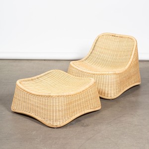 Nouvel ensemble de chaises tissées avec repose-pieds en rotin pour hôtel, restaurant, vente en gros - Product Image 1