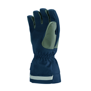 Gants de ski en cuir imperméables et isolés avec logo personnalisé KeemBro, fermeture à cordon, pour hommes, sports d'hiver, aventures en plein air, fermeture complète des doigts - Product Image 3