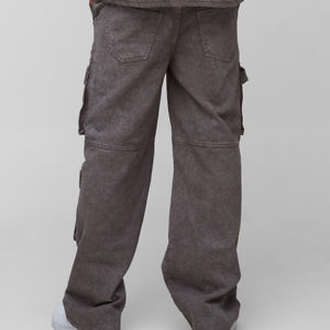 Pantalones Vaqueros de Mezclilla Estilo Cargo con Técnica de Lavado Ácido, Última Moda, Servicio OEM/ODM Aceptable, Bolsillos Multifuncionales - Product Image 4