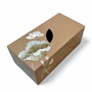 Cajas de pañuelos lacadas de alta calidad, caja de embalaje lacada artesanal para pañuelos, venta al por mayor. - Product Image 2