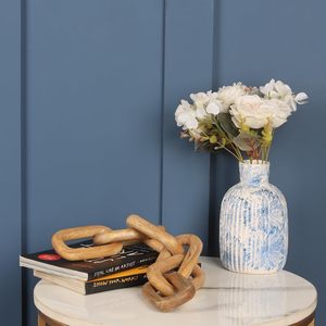 Wooden Link Decor for Coffee Object for Coffee Table <b>Shelf</b> Knot Sculpture Farmhouse <b>Rustic</b> <b>Shelf</b> Natural Wood Chain Living Room - Product Image 2