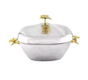 Ensemble de casseroles en acier inoxydable de qualité supérieure avec couvercle, bols de service modernes pour la maison et les restaurants - Product Image 1