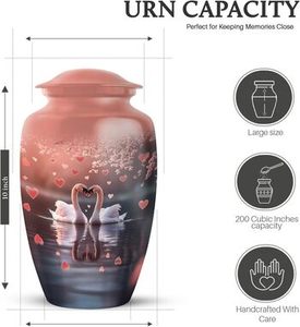 Urnas de Cremación de Latón para Cenizas de Adultos, Urnas Hechas a Mano para Hombres y Mujeres, Urnas Decorativas, Urnas Funerarias - Product Image 2